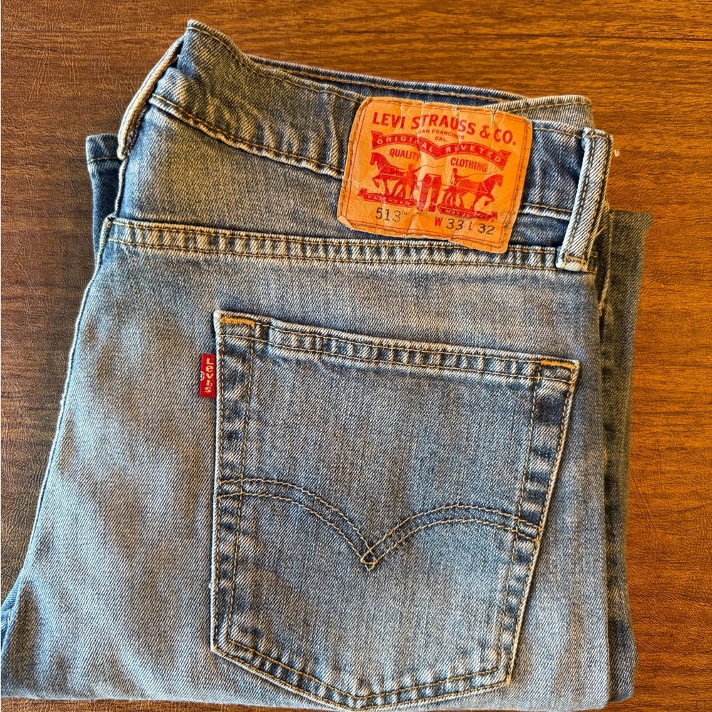 Levi's Men's 513 Light Blue Relaxed Jeans